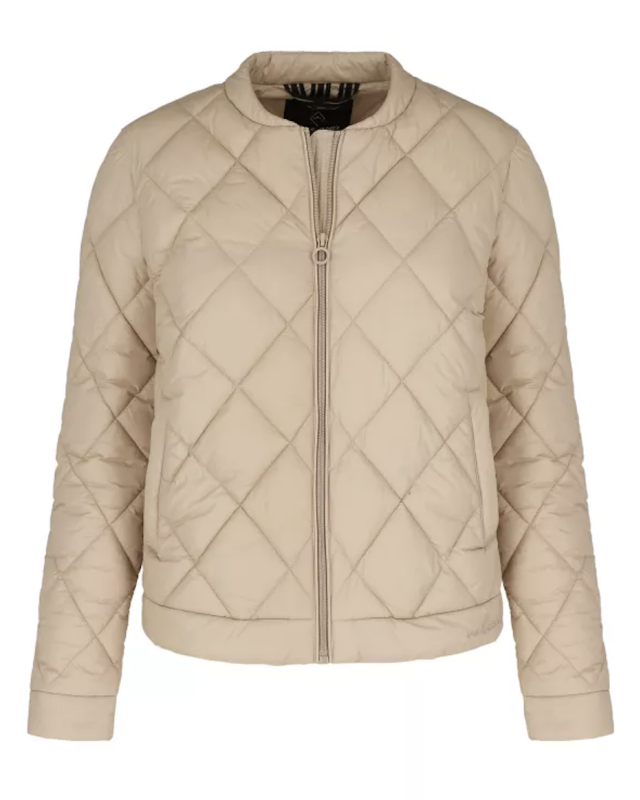 Ženy - Dámská lehká prošívaná bunda s diamantovým vzorem