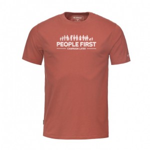 Pánské tričko People first: Andrey terracotta